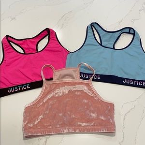 Justice oh-so soft sports bras💕